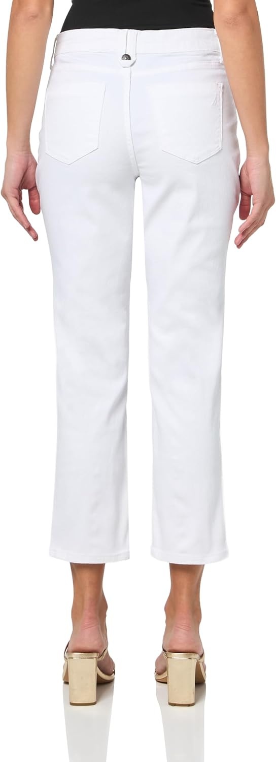 image:imageNautica Womens Straight Ankle Denim Mid Rise Relaxed JeanWhite