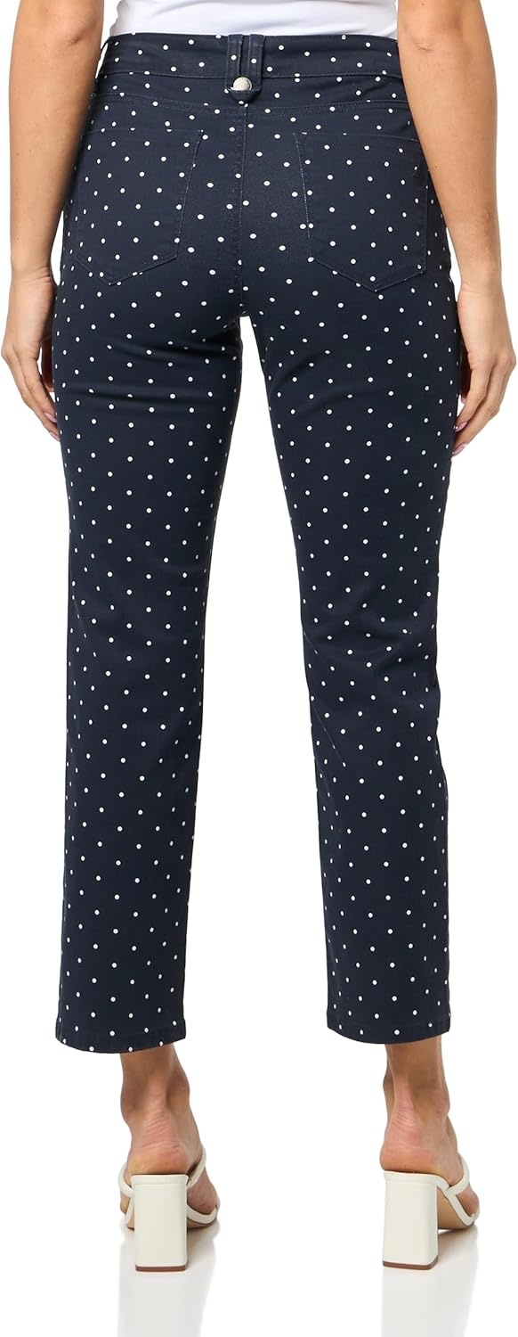 image:imageNautica Womens Straight Ankle Paisley Bay Straight Ankle PantsNight SkyBright White