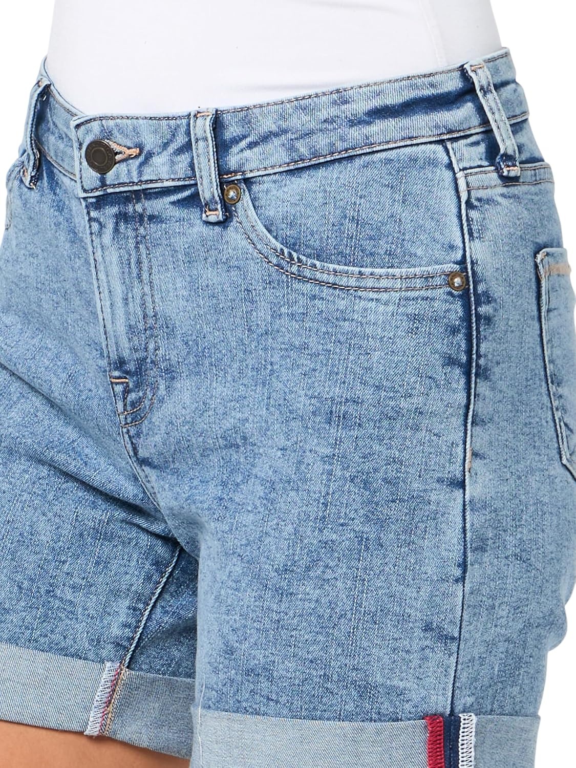 image:imageNautica Womens Surf Cuffed Jean Denim ShortsDayflower Wash