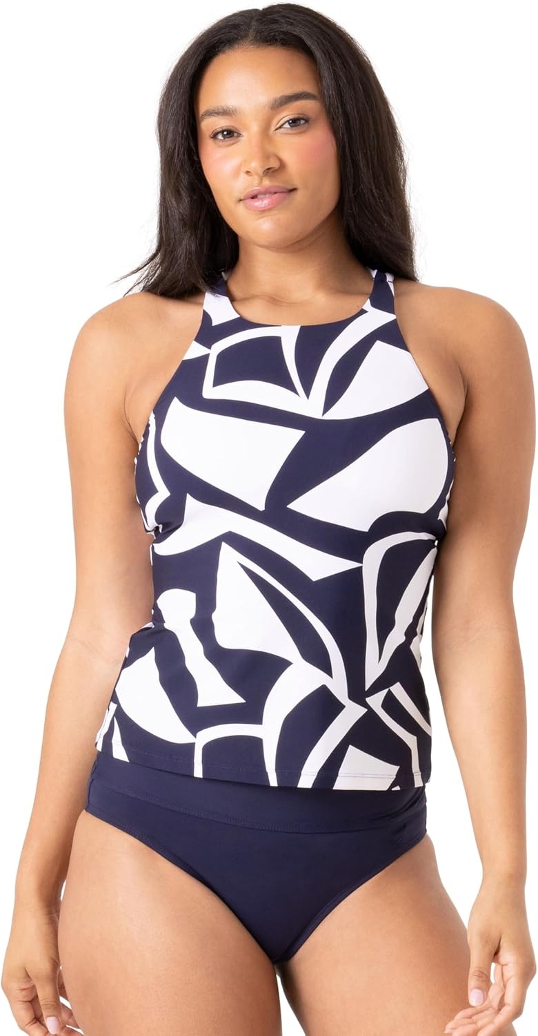 image:imageNautica Womens Tankini Swimsuit Set QuickDry UPF Bathing Suit Top Swim Beach Pool Resort WearNavy