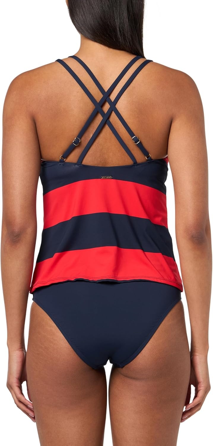 image:imageNautica Womens Tankini Swimsuit Set QuickDry UPF Bathing Suit Top Swim Beach Pool Resort WearRed Indigo