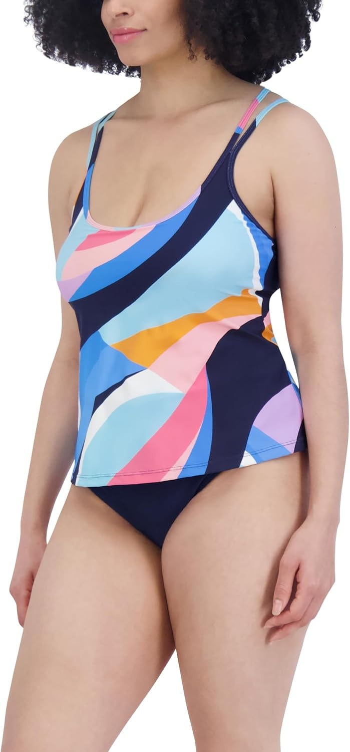 image:imageNautica Womens Tankini Swimsuit TOP QuickDry UPF Swim Beach Pool amp Resort WearBlue Coral
