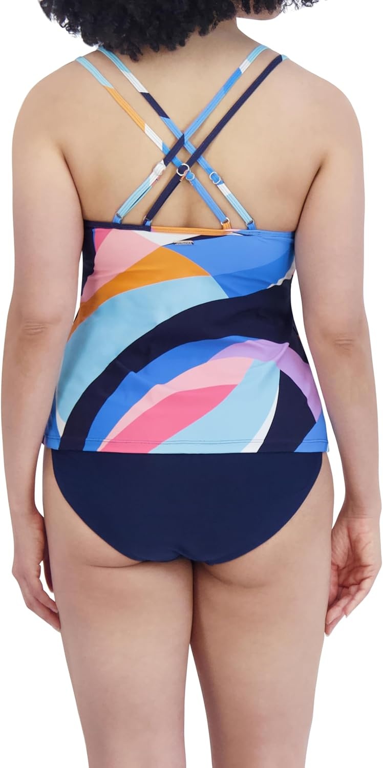 image:imageNautica Womens Tankini Swimsuit TOP QuickDry UPF Swim Beach Pool amp Resort WearBlue Coral