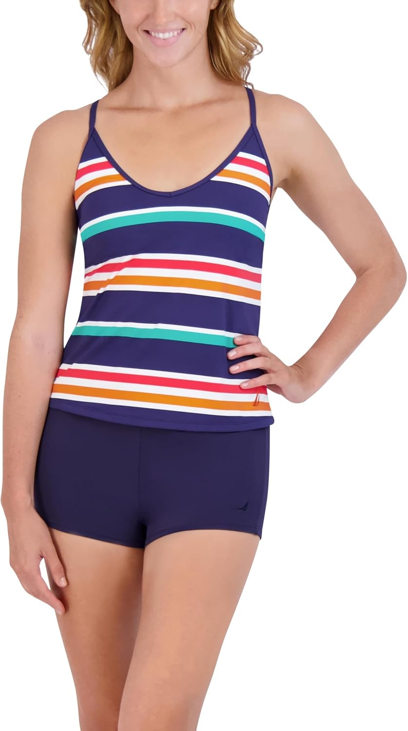 image:imageNautica Womens Tankini Swimsuit TOP QuickDry UPF Swim Beach Pool amp Resort WearMultiColors