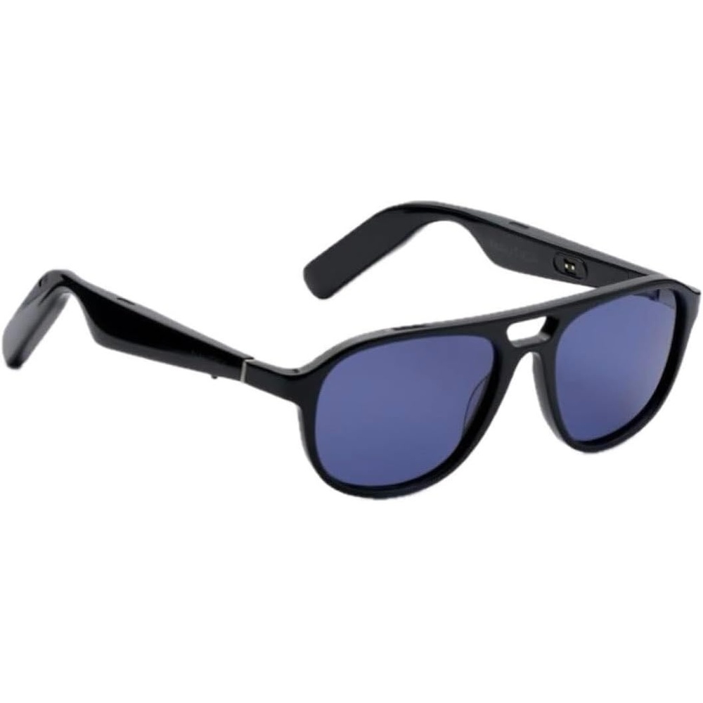 image:imageLucyd Nautica Commander Smart Sunglasses for Men amp Women Wireless Smart Glasses with Open Ear Speakers and Microphone Polarized UV400 Lenses Black Navy Blue StandardCommander Black Navy Blue Standard