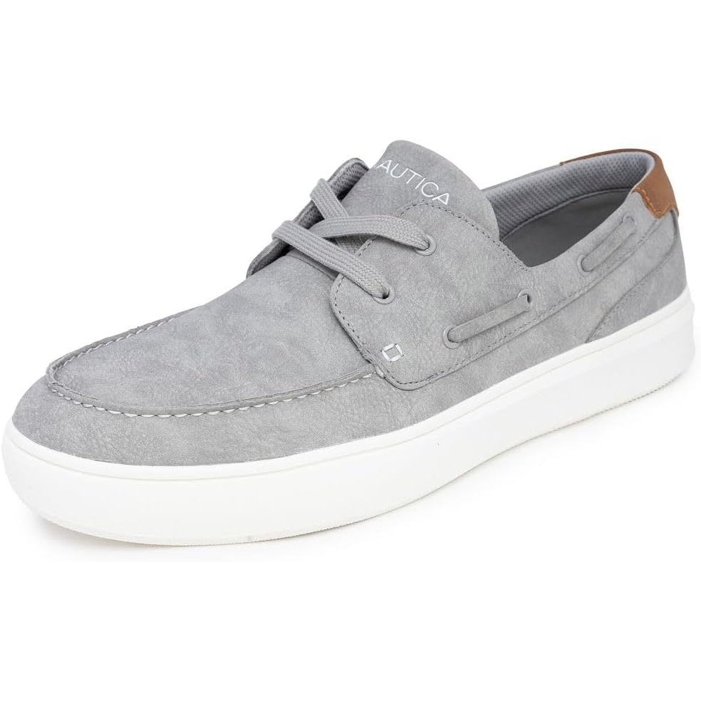 image:imageNAUTICA Mens LaceUp Boat Shoe Casual Loafers Comfort Sneaker Walking MoccasinGreyankar