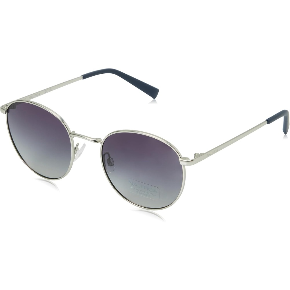 image:imageNAUTICA Unisex SunglassesMatte SilverSmoke Gradient