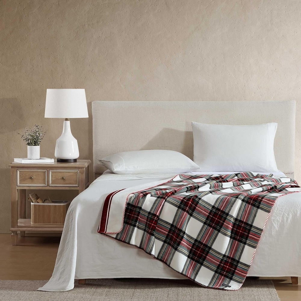 image:imageNautica Blanket UltraSoft Plush Throw Blanket Reversible amp Oversized Bedding for Couch or Bed Hillcrest PlaidStripe Red 50 x 70Hillcrest PlaidSailor Stripe Red