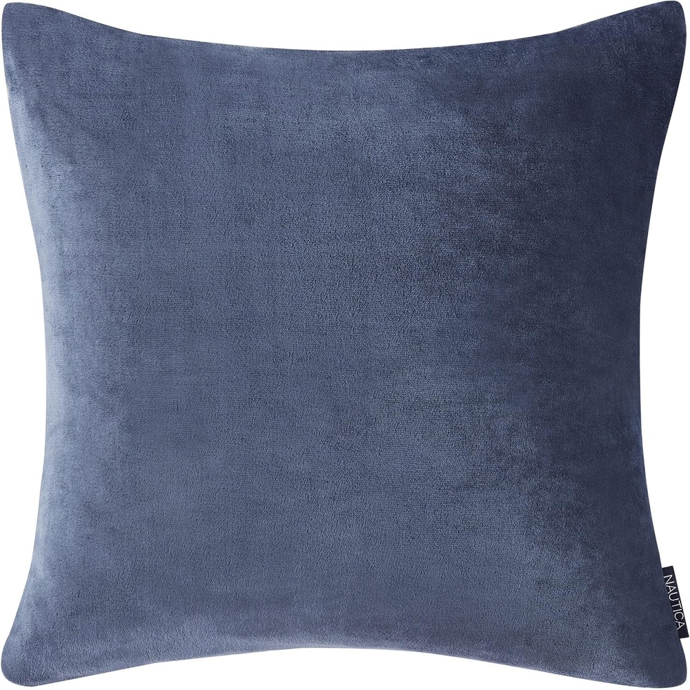 image:imageNautica Euro Sham Ultra Soft Plush Micro Flannel Fleece Bedding Hidden Zipper Closure amp KnifeEdge Finish Navy 26 x 26Navy