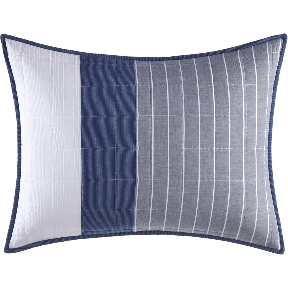 image:imageNautica Queen Comforter Set Reversible Bedding with Matching Shams Stripe Room Decor College Dorm Room Essentials Bay Shore NavySwale Navy