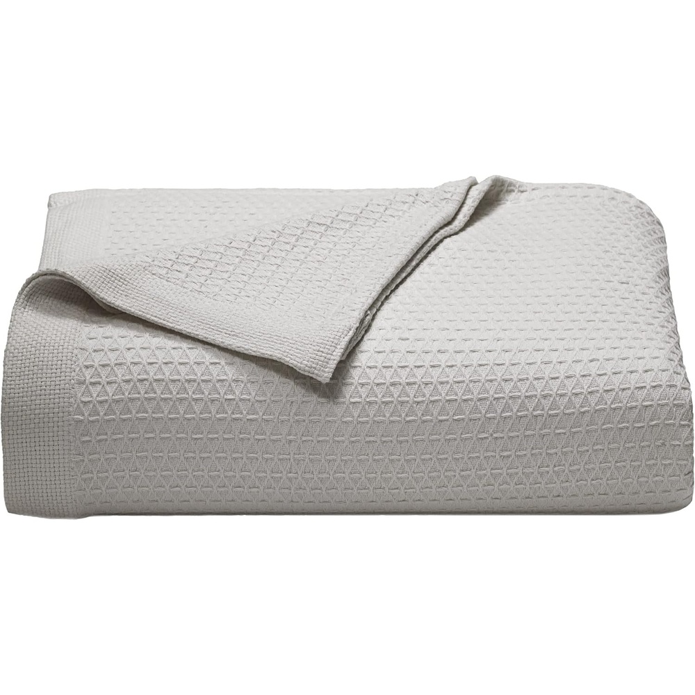 image:imageNautica Twin Blanket Diamond Weave Cotton Bedding MediumWeight for All Seasons Ideal Dorm Essentials OekoTex Certified Baird GreyBaird Grey