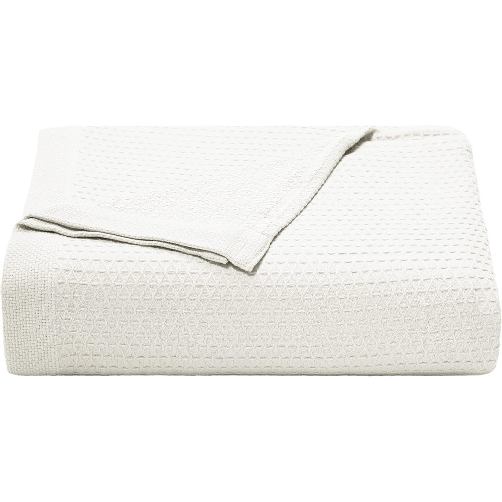 image:imageNautica Twin Blanket Diamond Weave Cotton Bedding MediumWeight for All Seasons Ideal Dorm Essentials OekoTex Certified Baird GreyBaird White