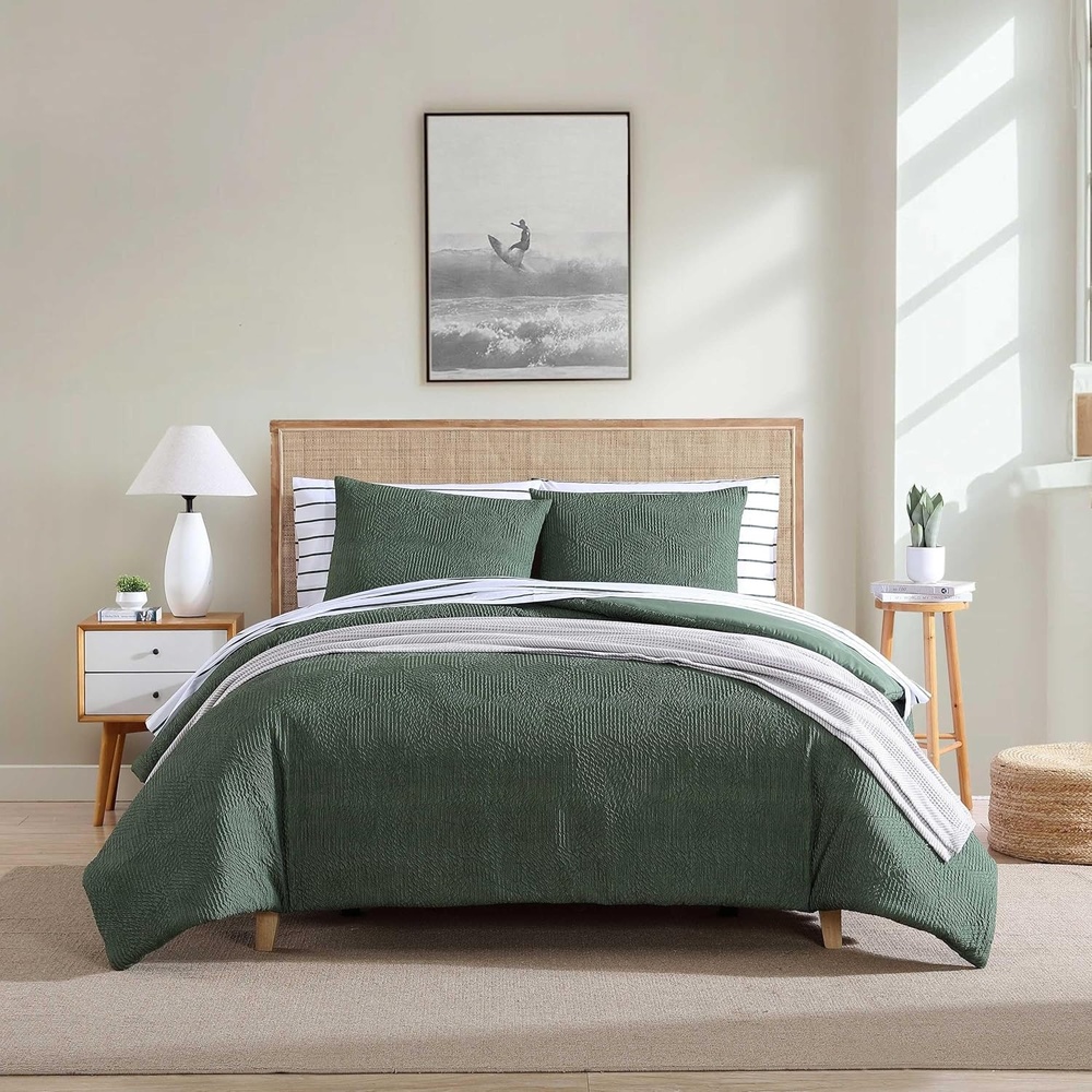 image:imageNautica Twin Comforter Set Soft amp Cozy Microfiber Bedding with Matching Sham All Season Bedding Set OekoTex Certified Point Harbor Navy TwinPoint Harbor Green