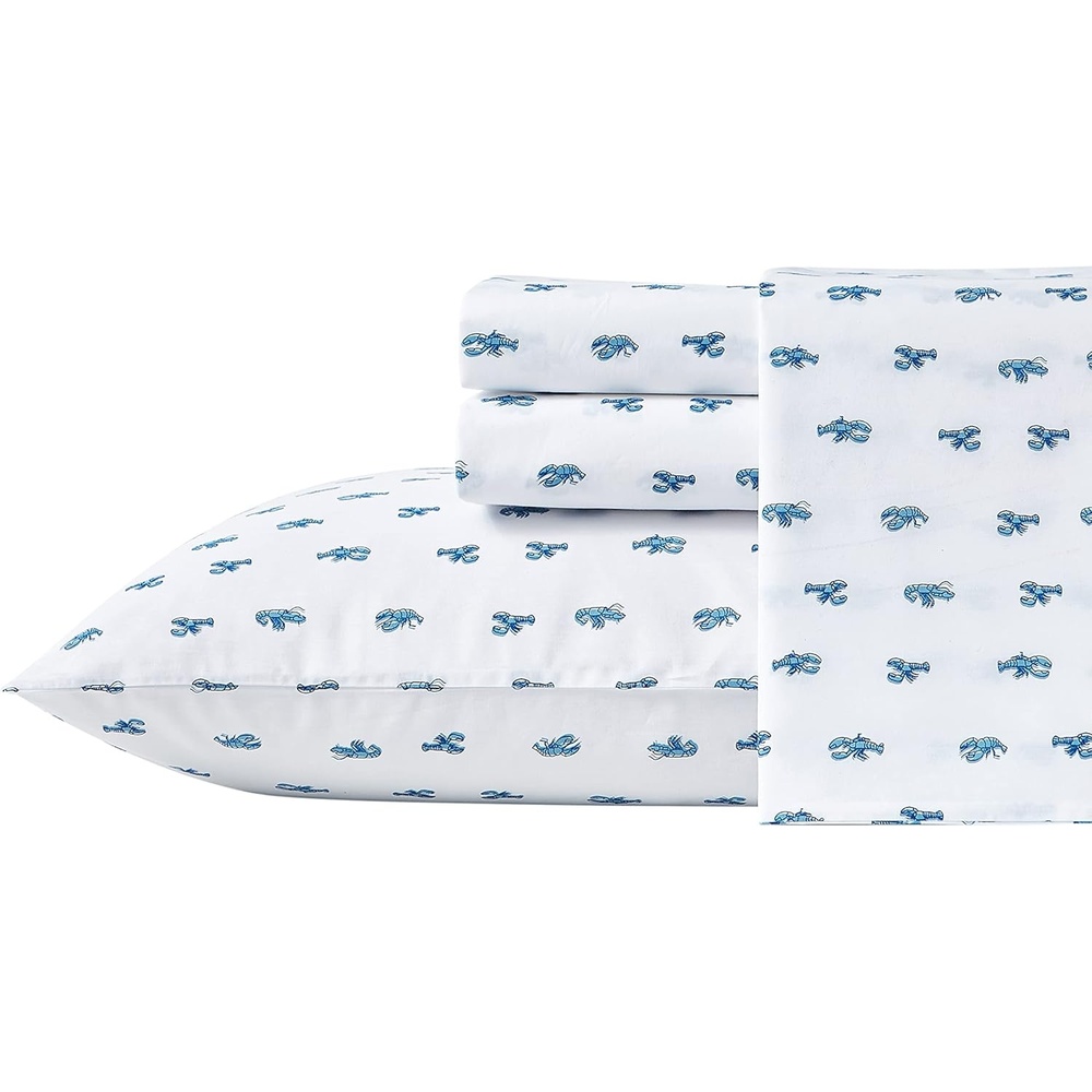 image:imageNautica Twin Size Sheet Set Crisp Cotton Percale Bedding with Matching Pillowcase Lightweight amp Breathable Bed Sheets Deep Pocket College Dorm Room Essentials Star Spangled BlueCloyster