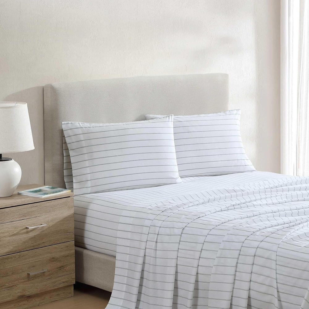 image:imageNautica Twin XL Size Sheets Set Crisp amp Tailored Floral Bedding with a Smooth Cotton Percale Bed Sheets with Matching Pillowcase amp Fitted Sheet Breezy Bloom BlueSkippers Island Green