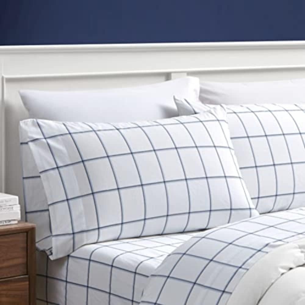 image:imageNautica Twin XL Size Sheets Set Crisp amp Tailored Floral Bedding with a Smooth Cotton Percale Bed Sheets with Matching Pillowcase amp Fitted Sheet Breezy Bloom BluePlot Blue