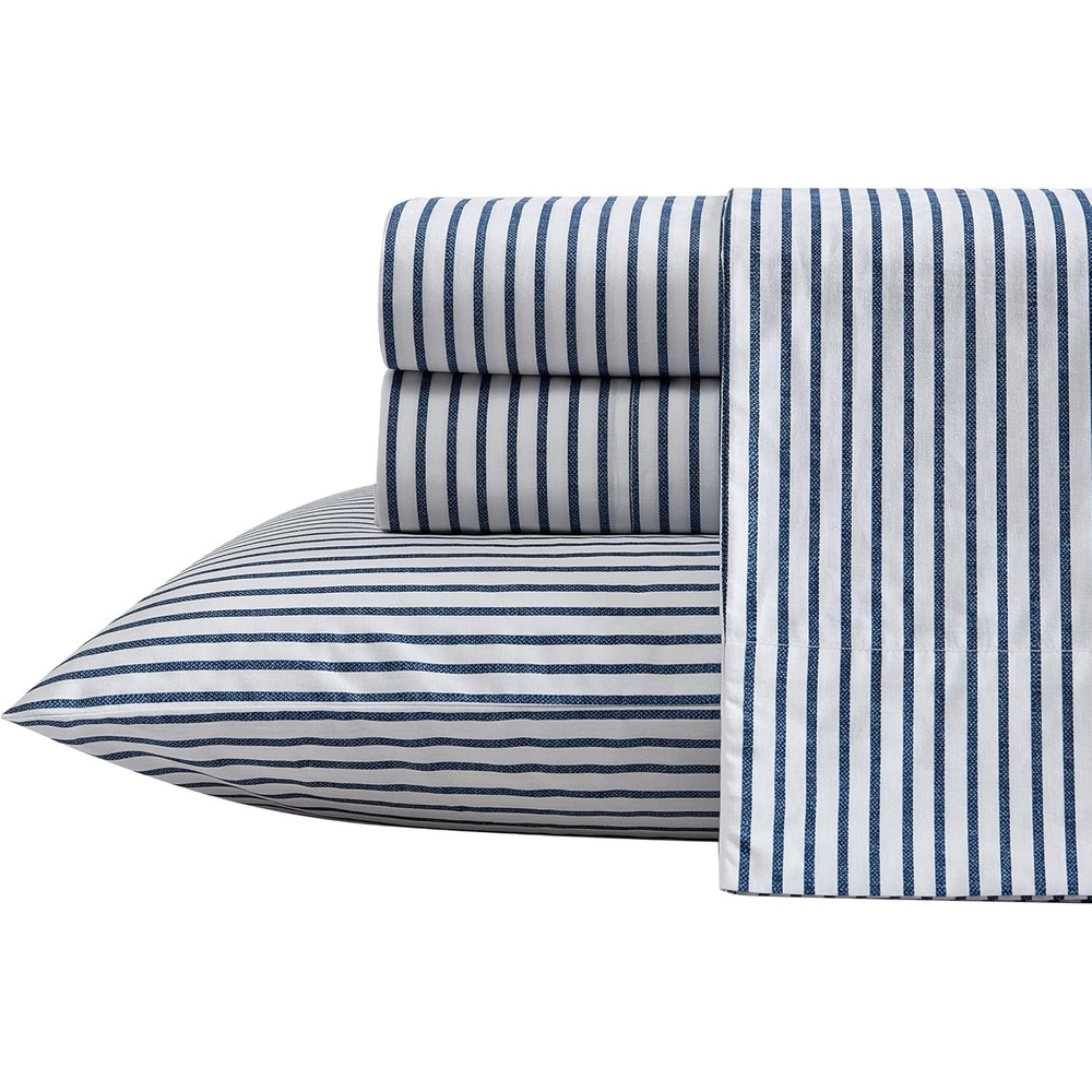 image:imageNautica Twin XL Size Sheets Set Crisp amp Tailored Floral Bedding with a Smooth Cotton Percale Bed Sheets with Matching Pillowcase amp Fitted Sheet Breezy Bloom BlueHarmead