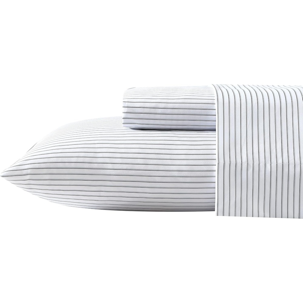 image:imageNautica TwinTwin XL Sheet Set Soft Bedding with Fitted Sheet amp Pillowcase Lightweight Bed Set College Dorm Room Essentials Herringbone BlueSkinny Yacht Stripe Grey