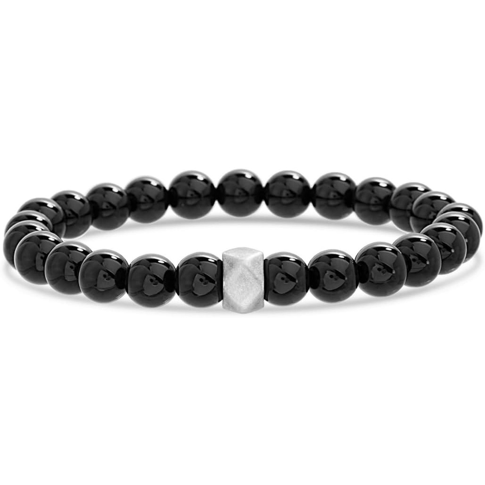image:imageNautica 12 mm Stretch Bead Bracelet for Men Stainless Steel
