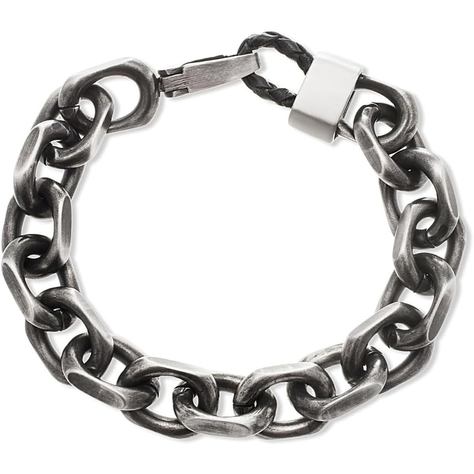 image:imageNautica 125 mm Cable Chain Bracelet for Men Oxidized Stainless Steel 9 Inches