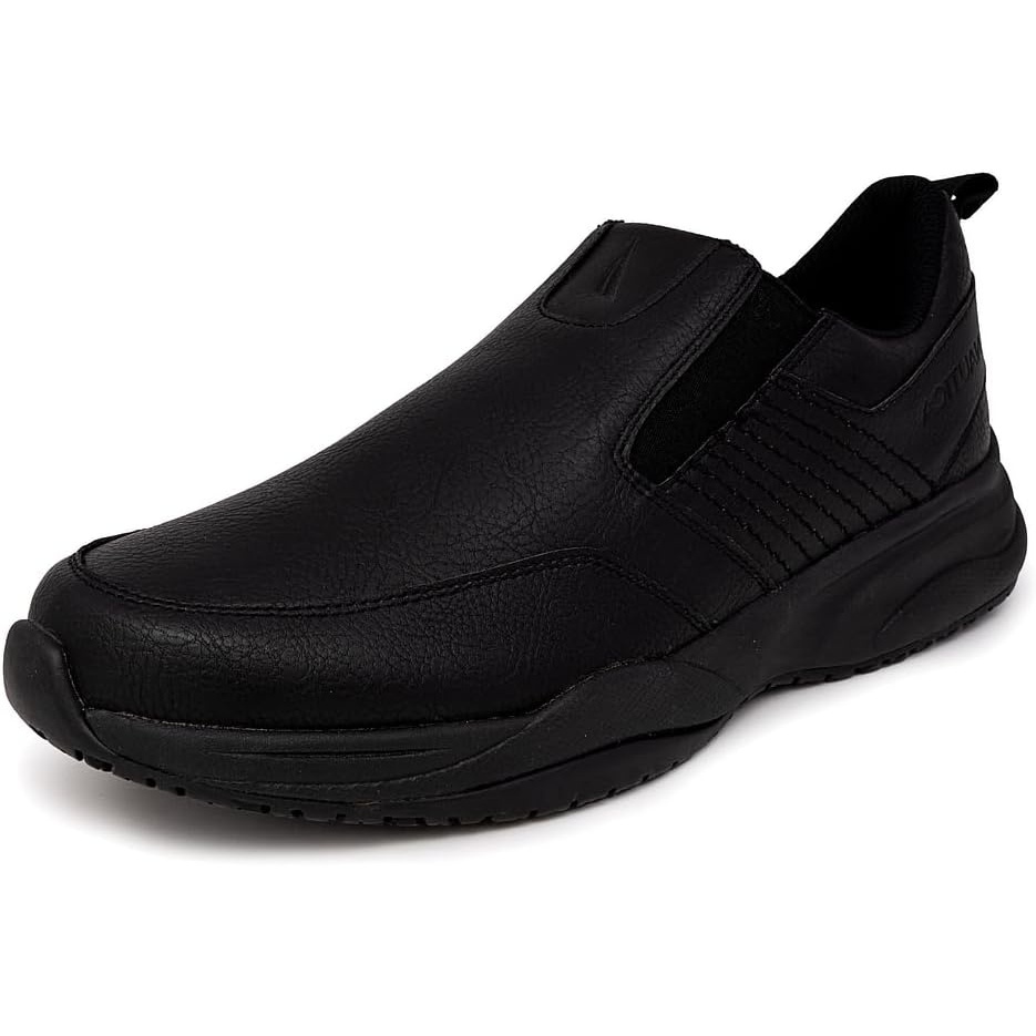 image:imageNautica Black Non Slip Slip OnLaceUp Work Shoes Safety Water Resistant Chef Kitchen Trabajo Zapatos Restaurant or Food Service Sneakers Comfortable and Lightweight for Men and WomenOrwellblack