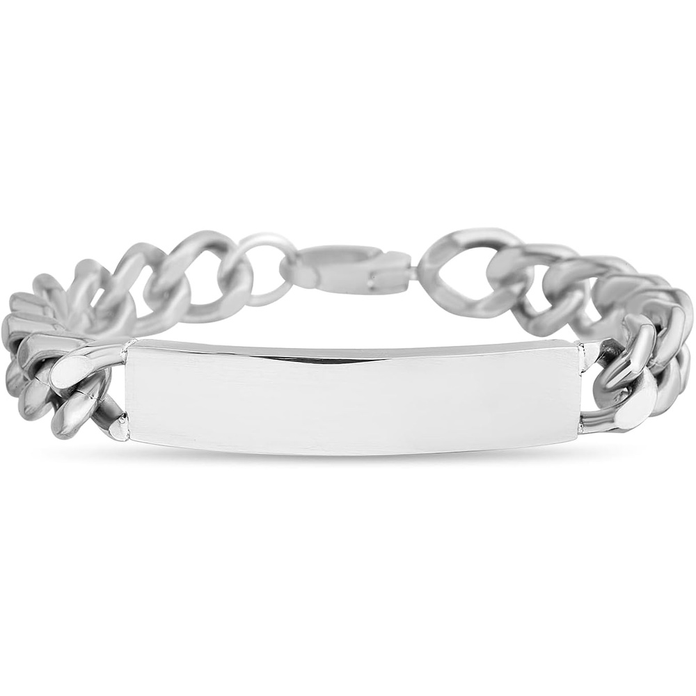 image:imageNautica Curb Chain ID Bracelet for Men Stainless Steel 8 Inches