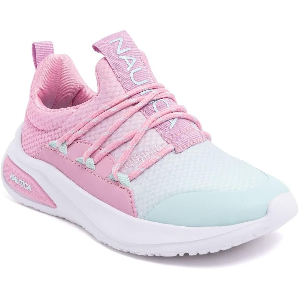 image:imageNautica Girls Athletic SlipOn Sneakers Comfortable Bungee Running Shoes Stylish Tennis Footwear for Active Kids Big Kid Little Kid ToddlerPink Purple Blue
