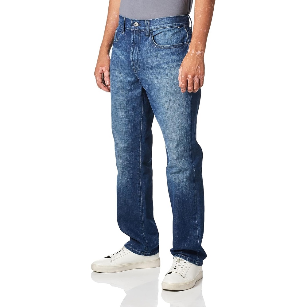 image:imageNautica Jeans Mens Straight Light Cross Hatch JeanMedium Sky Wash