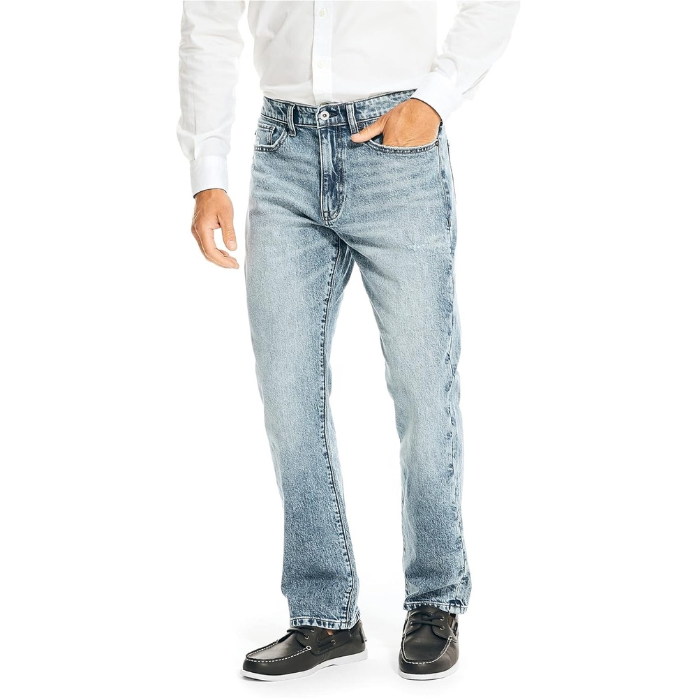 image:imageNautica Jeans Mens Straight Light Cross Hatch JeanMistylkshr