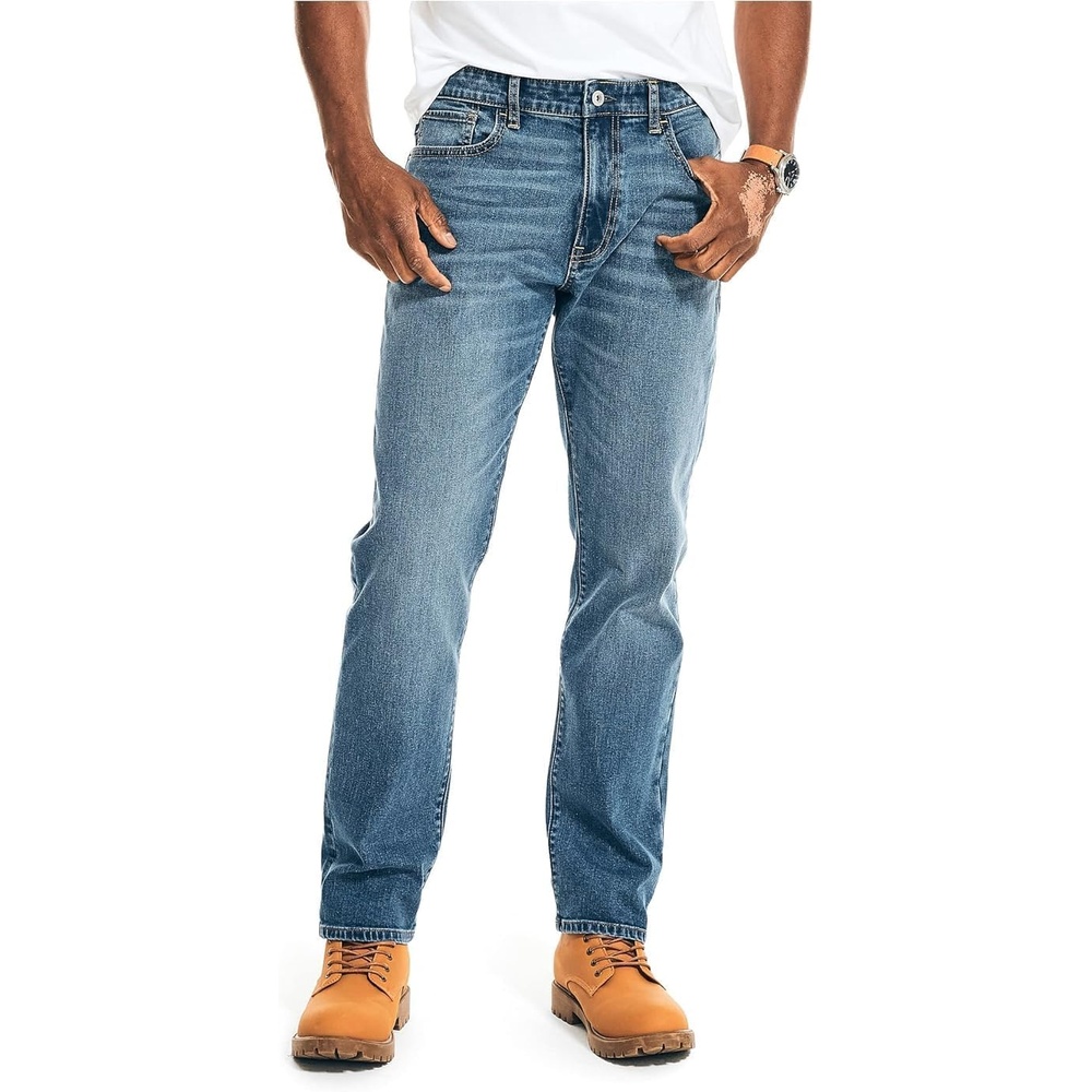 image:imageNautica Jeans Mens Straight Light Cross Hatch JeanOceaniawsh