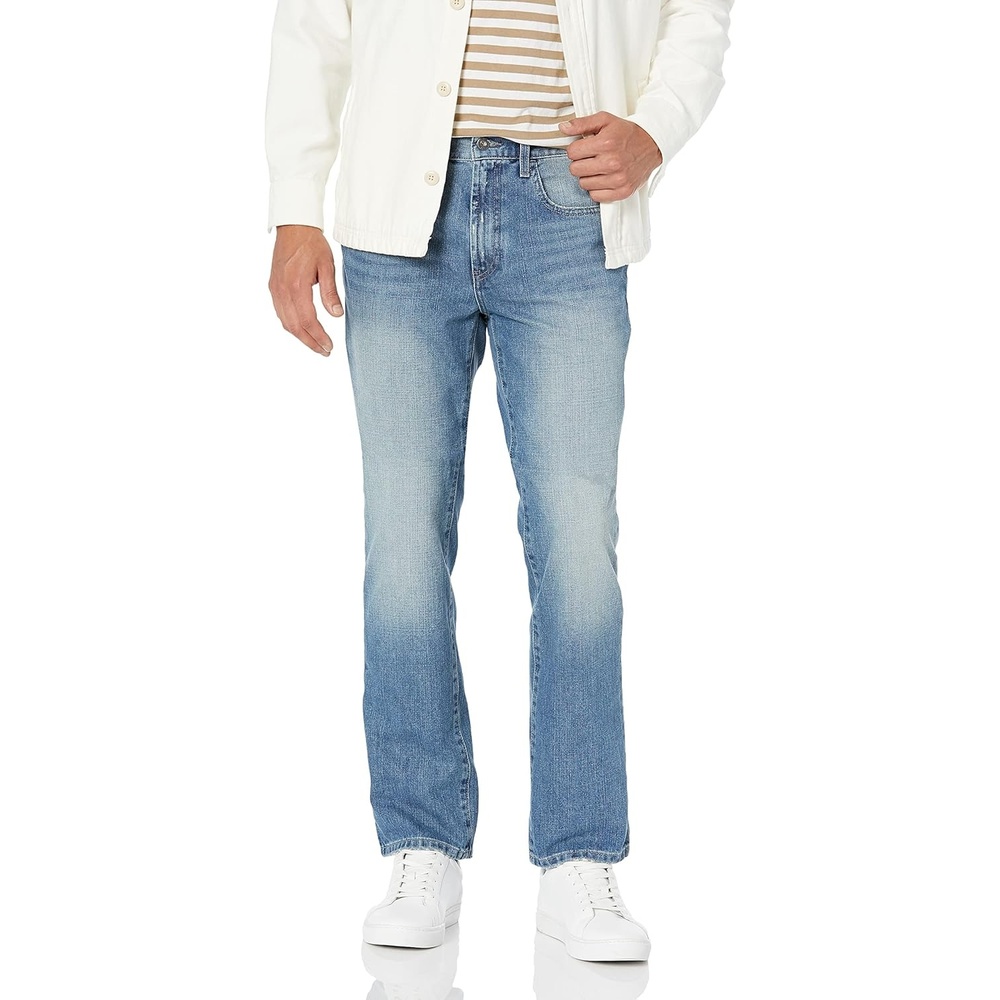 image:imageNautica Jeans Mens Straight Light Cross Hatch JeanSand Wash