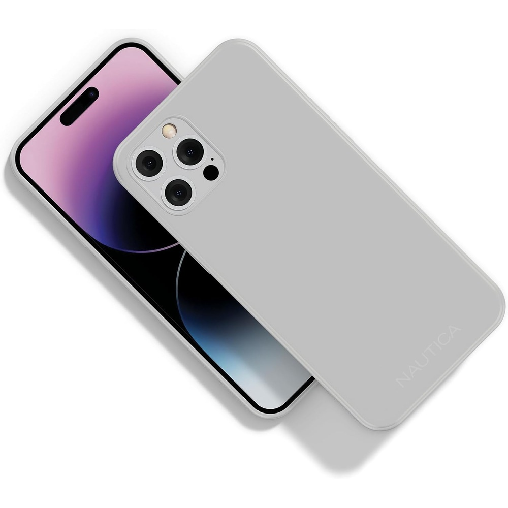 image:imageNautica Matte Phone Case for iPhone 14 Pro Max Case with UltraLight Slim Design SoftTouch Finish AntiScratch Shockproof Protective FullBody Phone CoverOff White