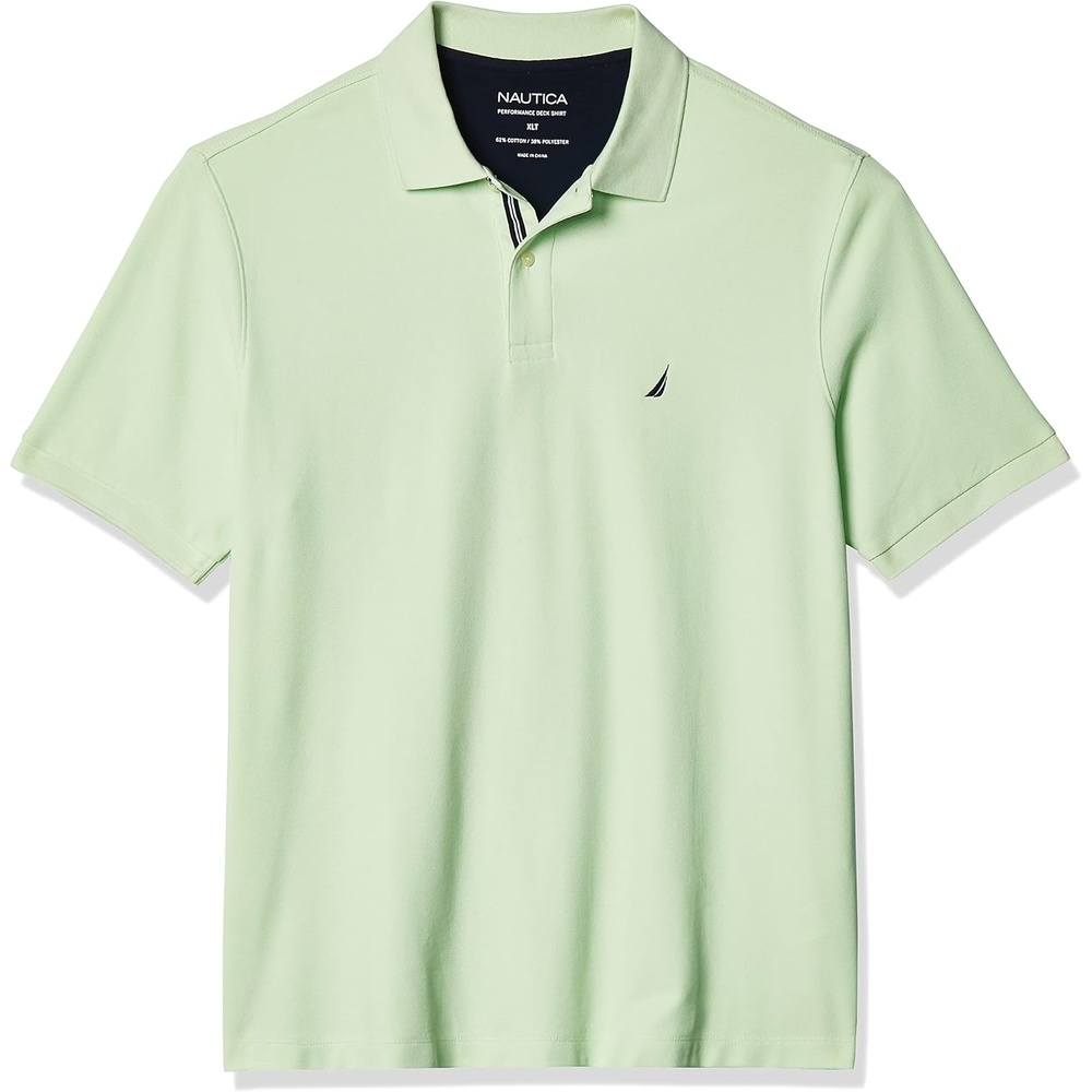 image:imageNautica Mens Big and Tall Classic Fit Short Sleeve Solid Performance Deck Polo ShirtPatinagren