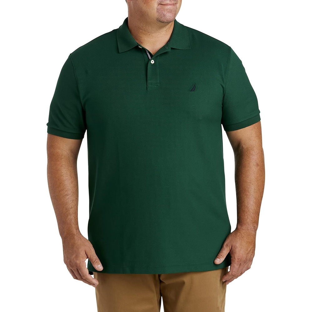 image:imageNautica Mens Big and Tall Classic Fit Short Sleeve Solid Performance Deck Polo ShirtTidal Green