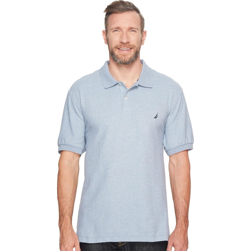 image:imageNautica Mens Big and Tall Short Sleeve Solid Deck Polo ShirtDeep Anchor Heather