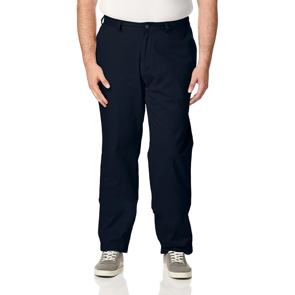 image:imageNautica Mens Big and Tall Twill FlatFront PantTrue Navy D83050
