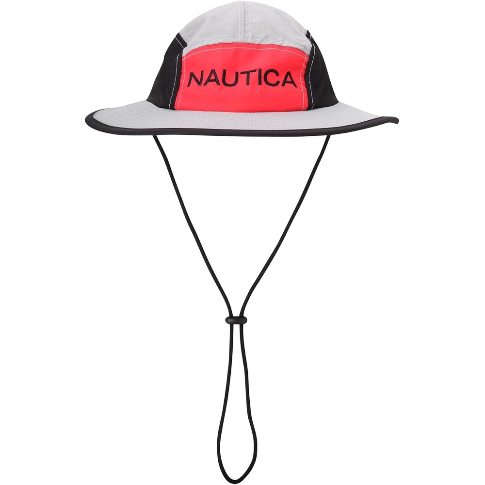 image:imageNautica Mens Boonie Hat Lightweight UV Protection Wide Brim Mainsail Safari Fishing Hat for Men with Adjustable StrapGrey