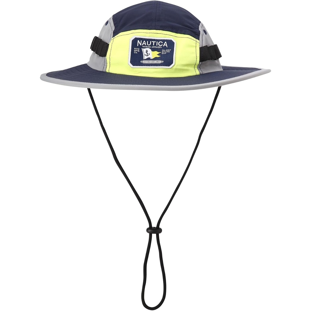 image:imageNautica Mens Boonie Hat Lightweight UV Protection Wide Brim Mainsail Safari Fishing Hat for Men with Adjustable StrapNavy