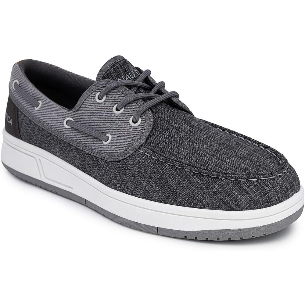 image:imageNautica Mens Casual Boat Shoes MocToe Loafers with Cushioned Insole Deck Fashion SneakerCharcoalando