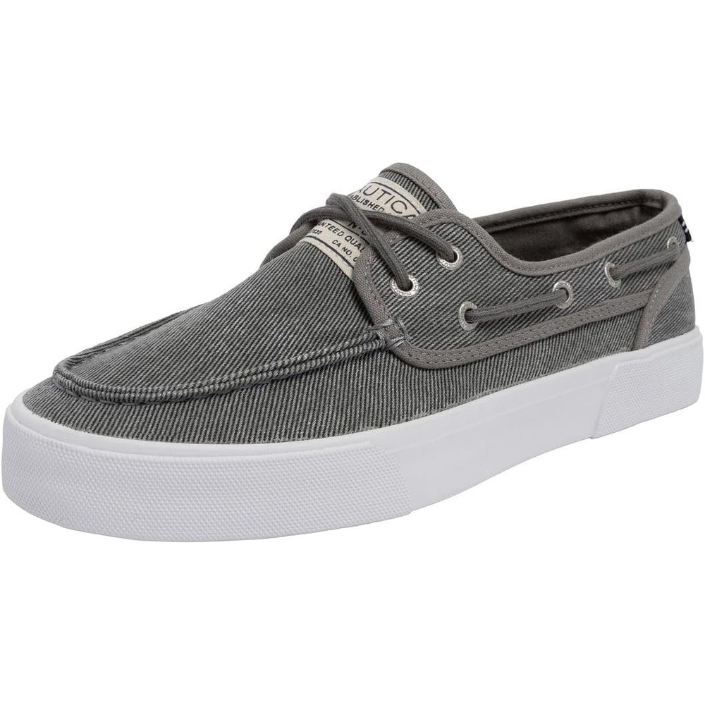 image:imageNautica Mens Casual Boat Shoes MocToe Loafers with Cushioned Insole Deck Fashion SneakerWash Grey Striped