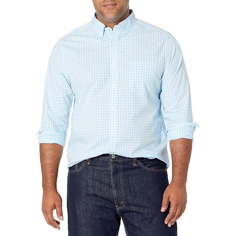 image:imageNautica Mens Classic Button Down ShirtCool Breeze