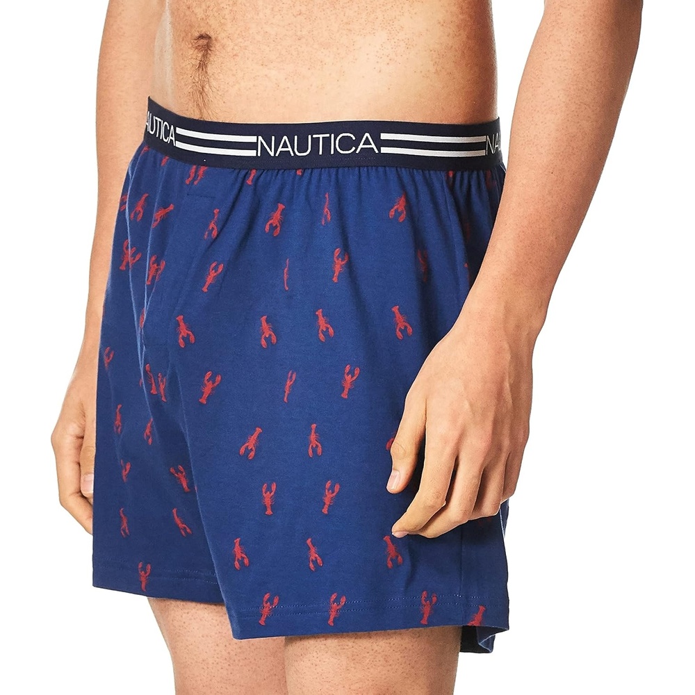 image:imageNautica Mens Classic Cotton Loose Knit BoxerLobsterestate Blue