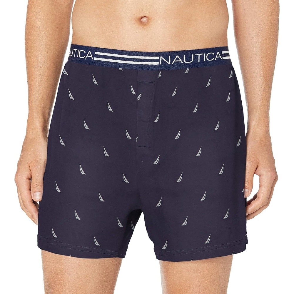 image:imageNautica Mens Classic Cotton Loose Knit BoxerSailsPeacoat Navy