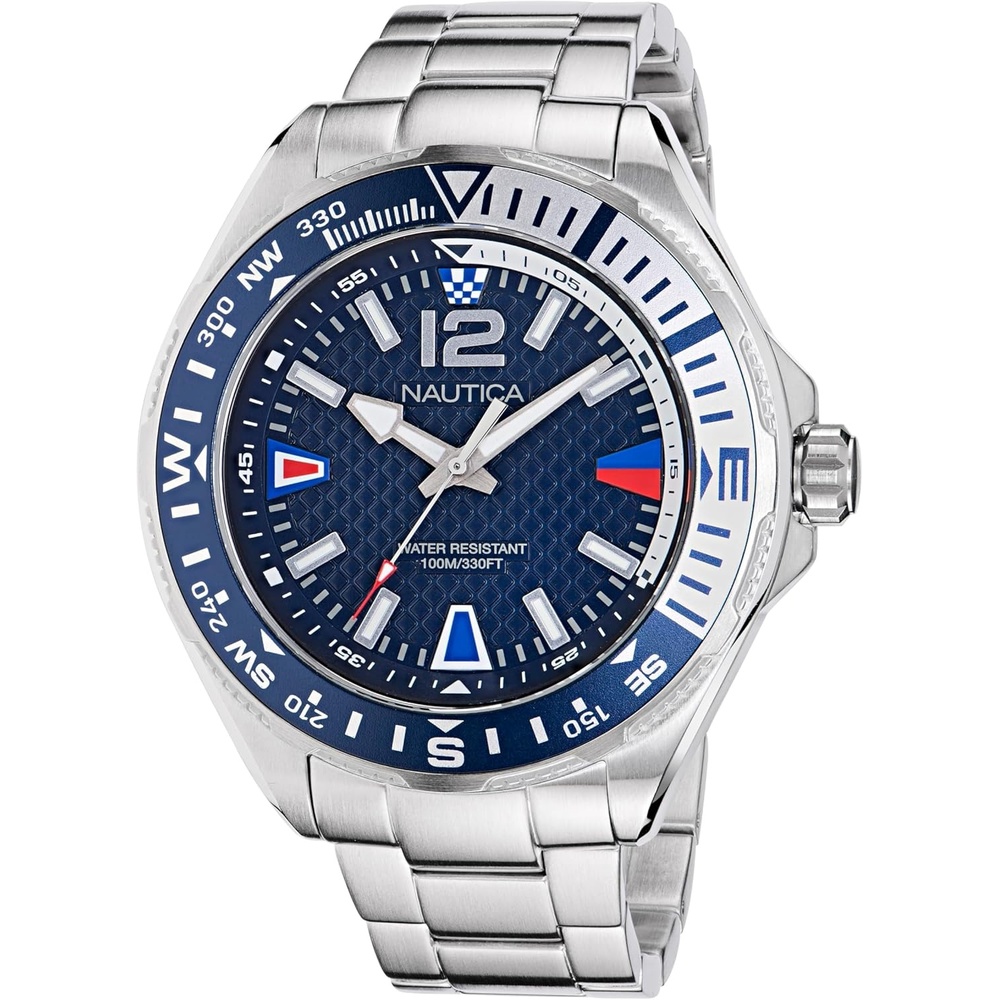 image:imageNautica Mens Clearwater Beach WatchSilverBlueStainless Steel