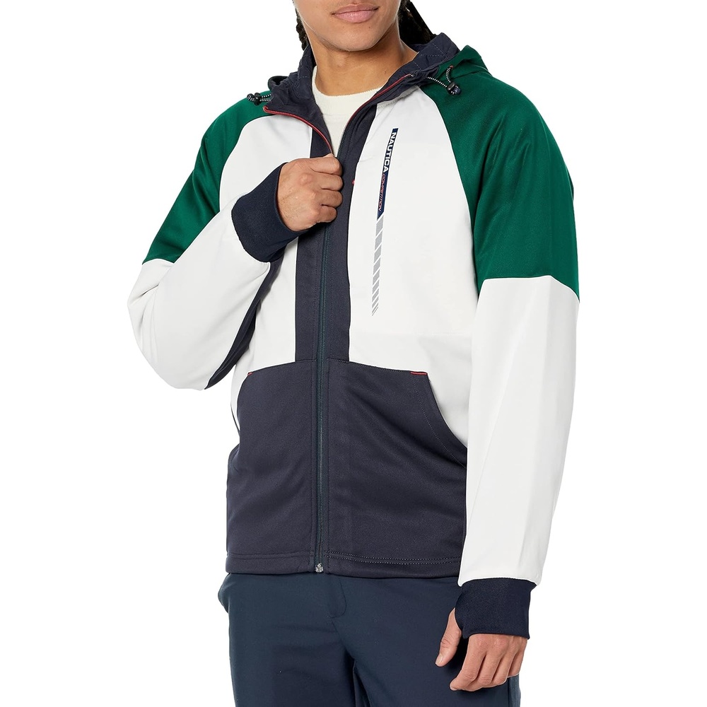 image:imageNautica Mens Competition Sustainably Crafted Fullzip JacketBright White