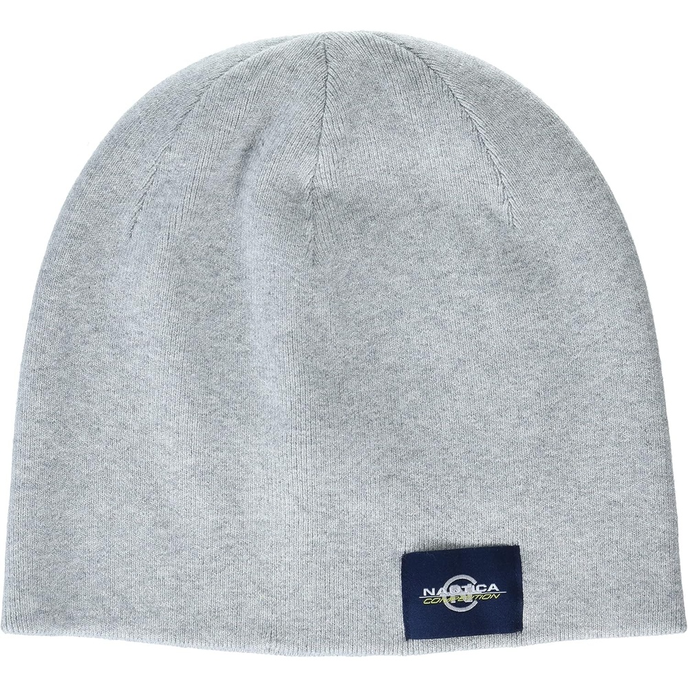 image:imageNautica Mens Competition Sustainably Crafted Logo BeanieGrey Heather