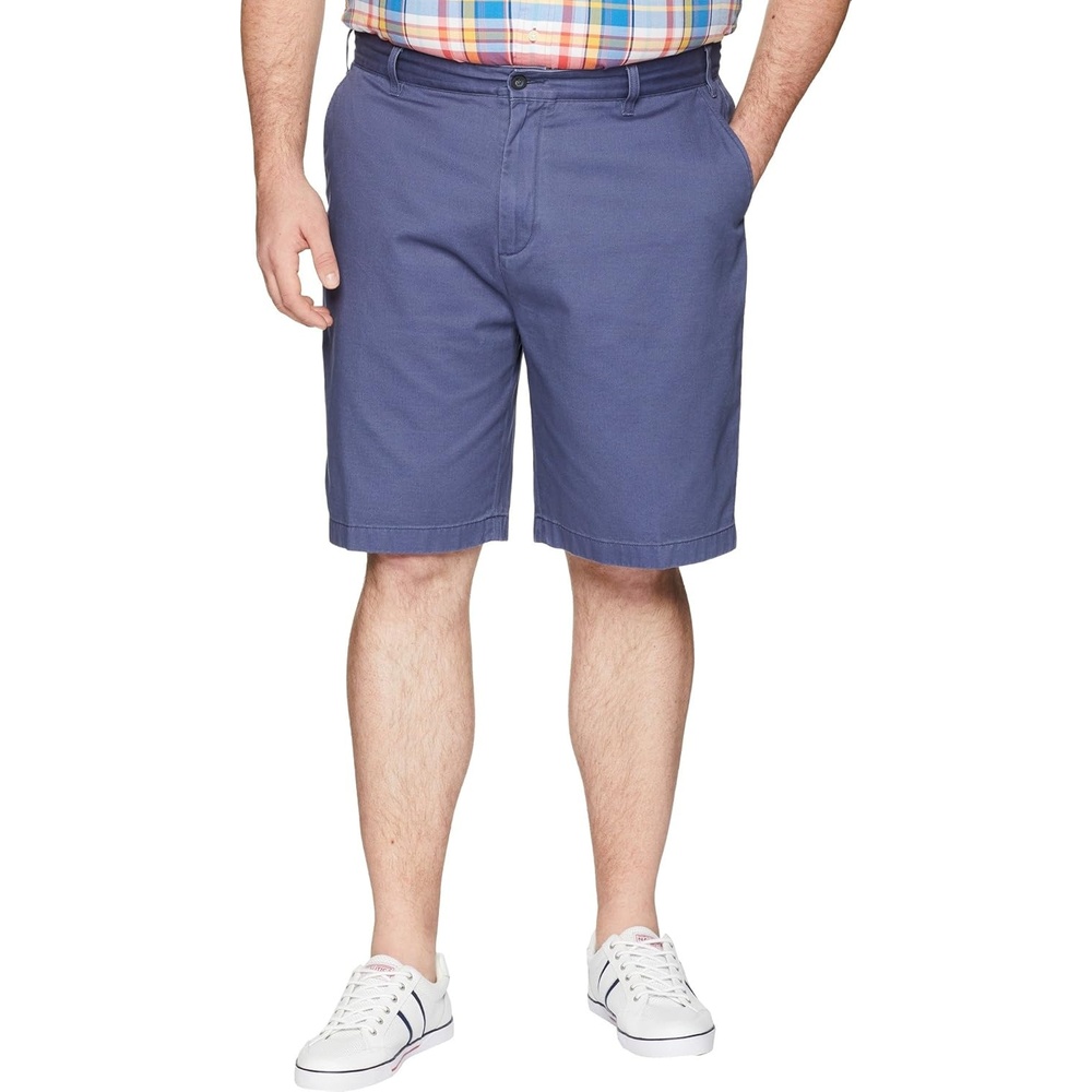 image:imageNautica Mens Cotton Twill Flat Front Chino ShortBlue Indigo