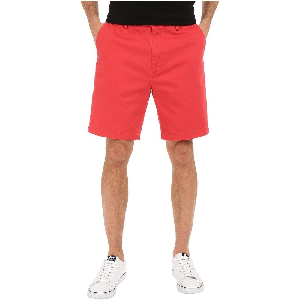 image:imageNautica Mens Cotton Twill Flat Front Chino ShortNautica Sailor Red