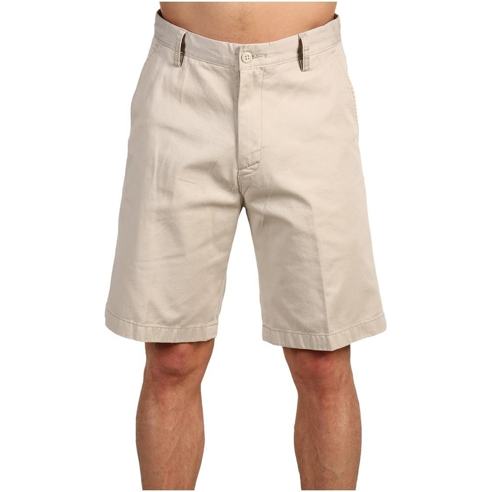 image:imageNautica Mens Cotton Twill Flat Front Chino ShortTrue Stone