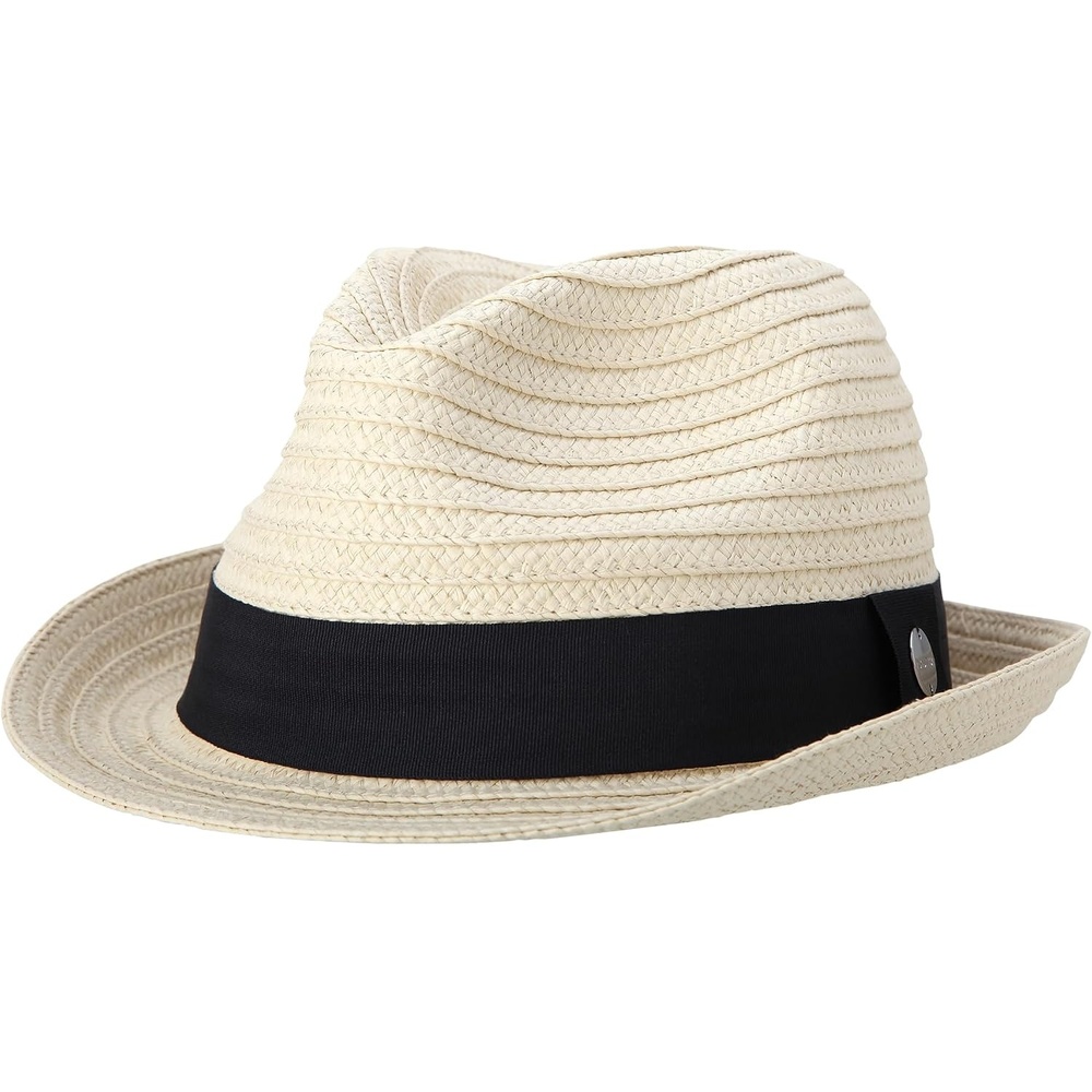 image:imageNautica Mens Fedora Hats Lightweight Classic Brim Straw Sun Hat for Men with UV Protection and Decorative BandBlack